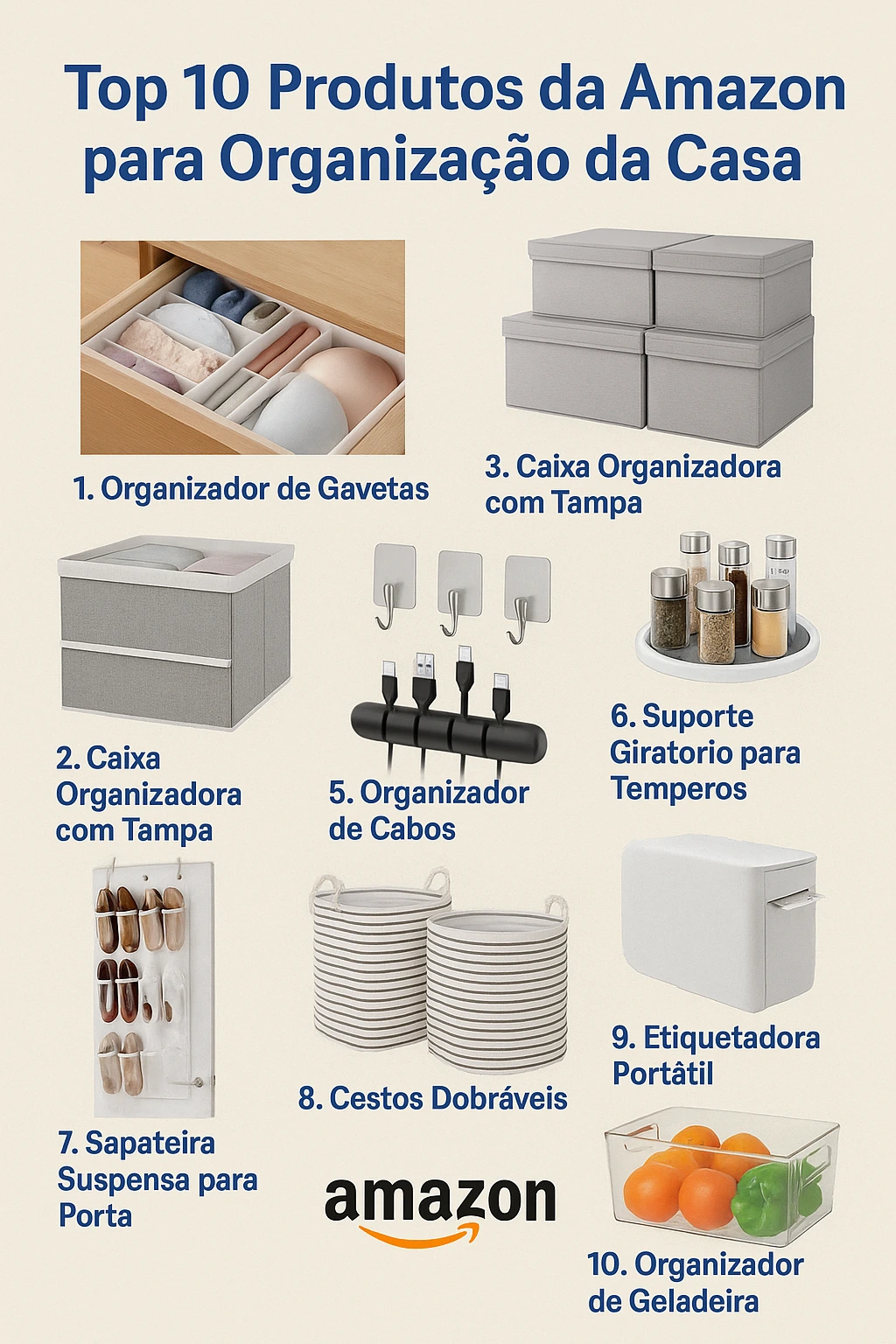 Top 10 Produtos da Amazon para Organização da Casa